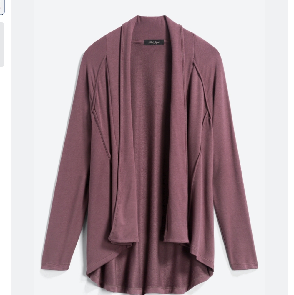 Laila Jayde Aleese Purple Open Drape Cardigan